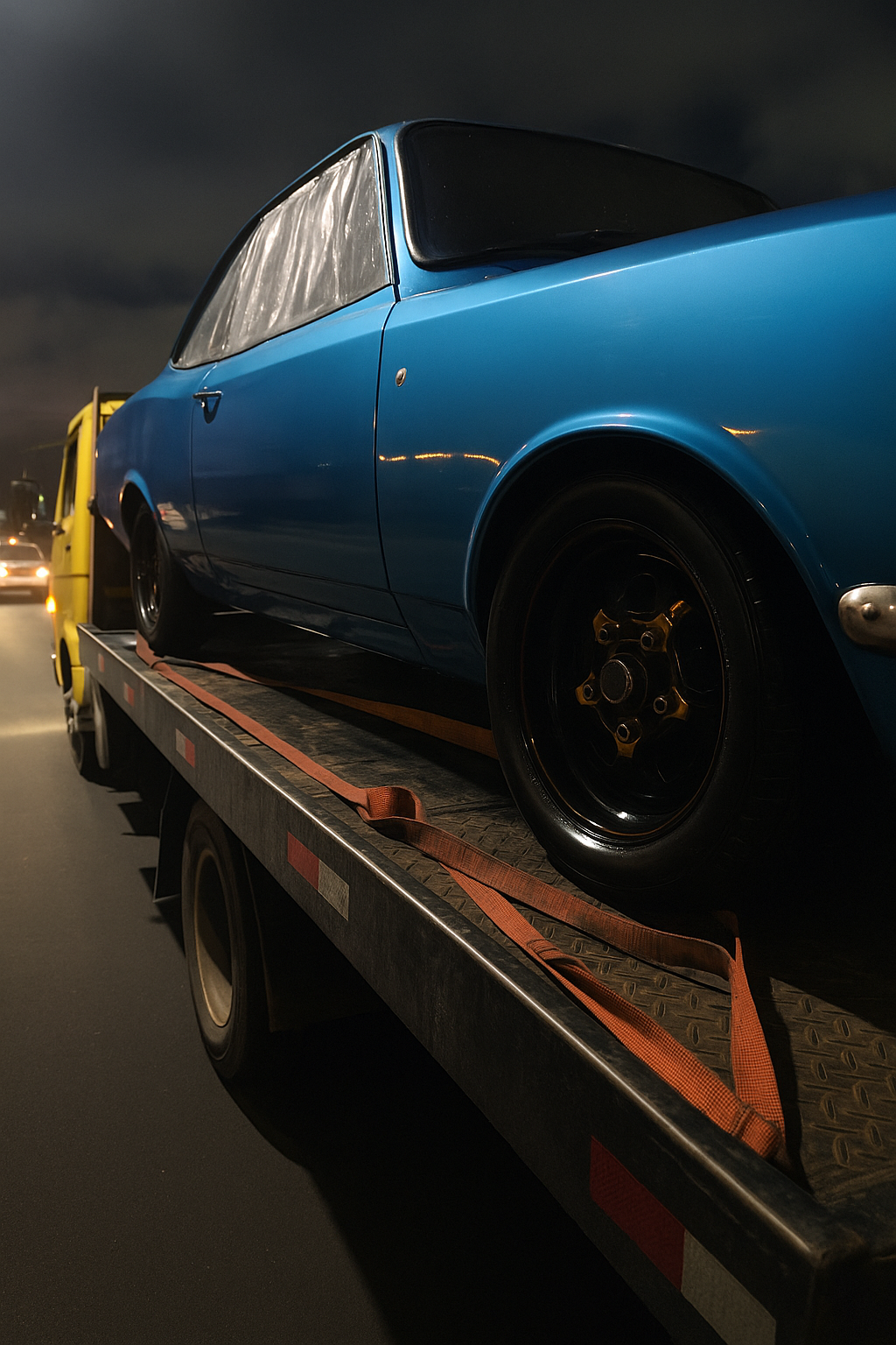 Caminhão guinchado em Itapema